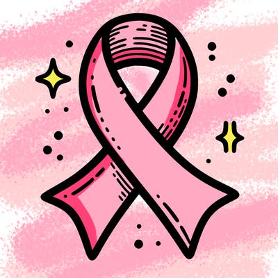 ribbon symbol of national breast cancer awareness month