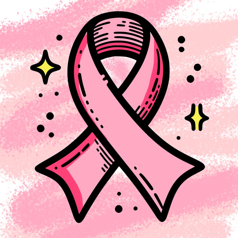 ribbon symbol of national breast cancer awareness month