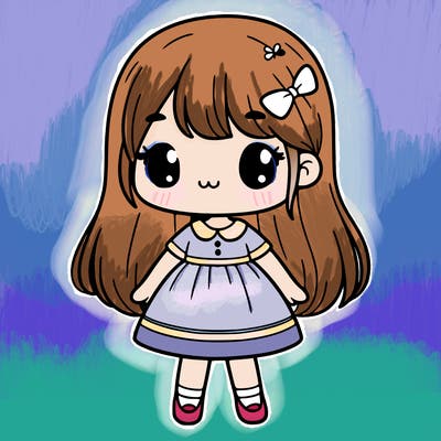 a cute girl with a dress