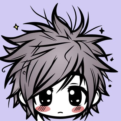 messy hair sharp eyes