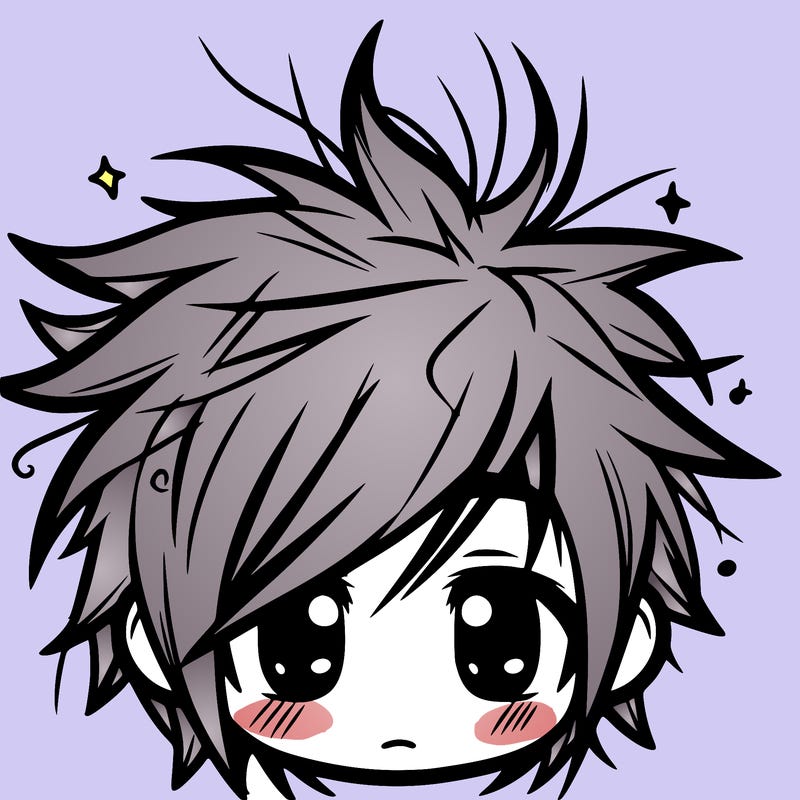 messy hair sharp eyes