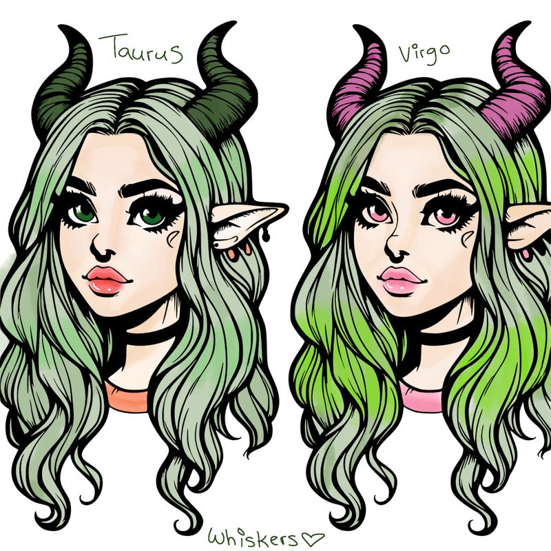 realistic girl with horns