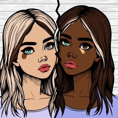 realistic girl split