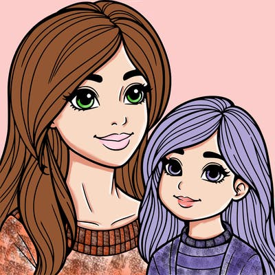 a mom and her daughter