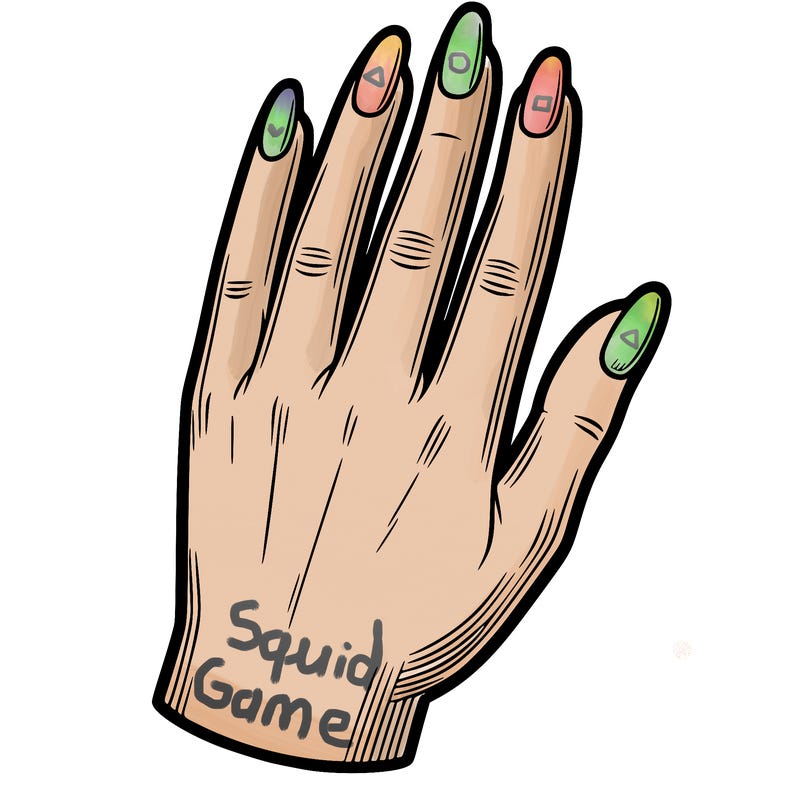 hand with nails