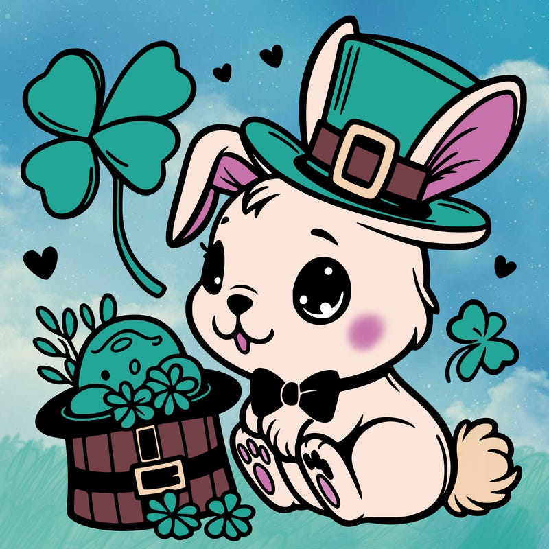 st. patrick's day, bunny.