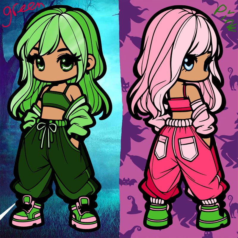 girl in crop top and baggy pants