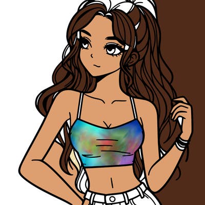 girl in crop top