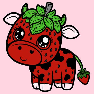 strawberry cow