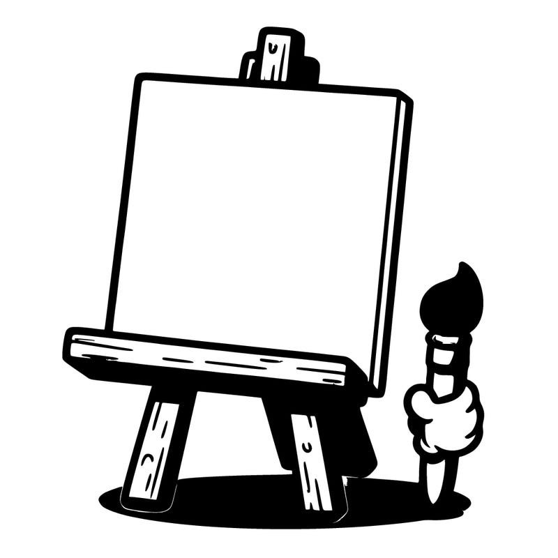 blank canvas ready to be painted on