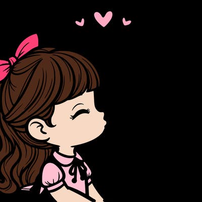 boy and girl kissing