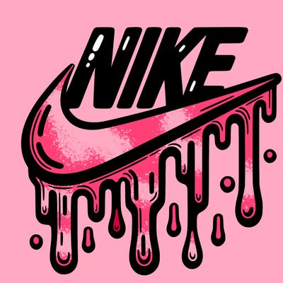 dripping nike logo
