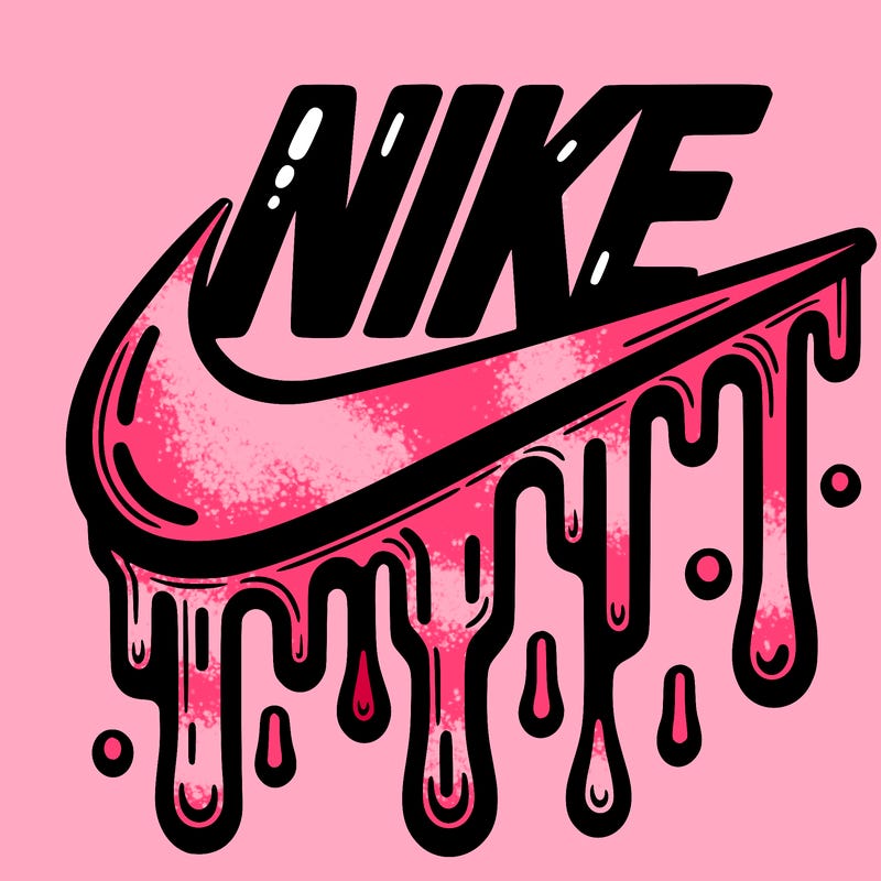 dripping nike logo
