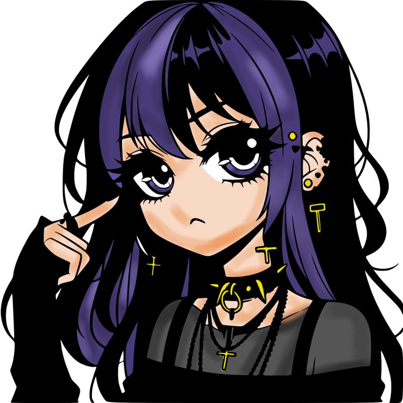 goth anime girl