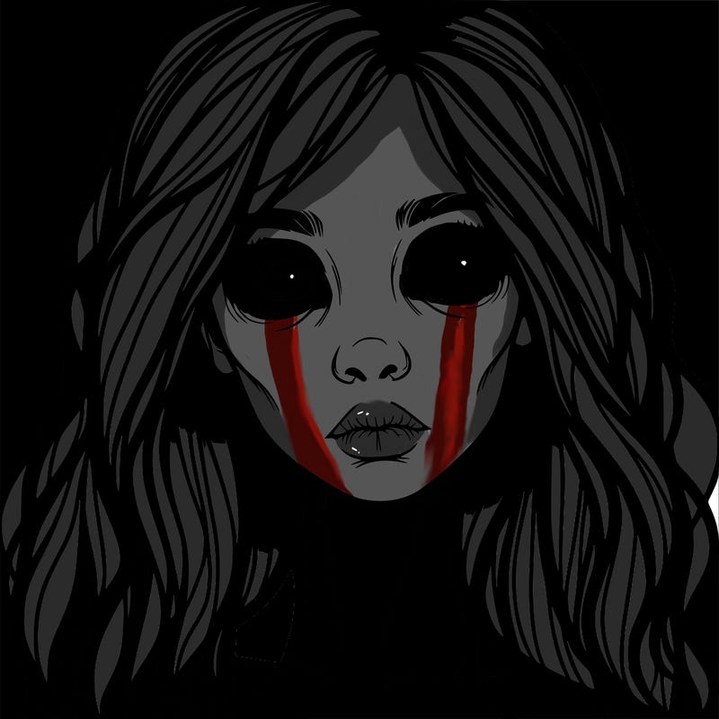 scary beautiful realistic girl