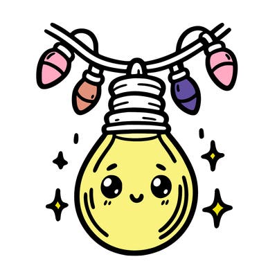 small bulb of a garland