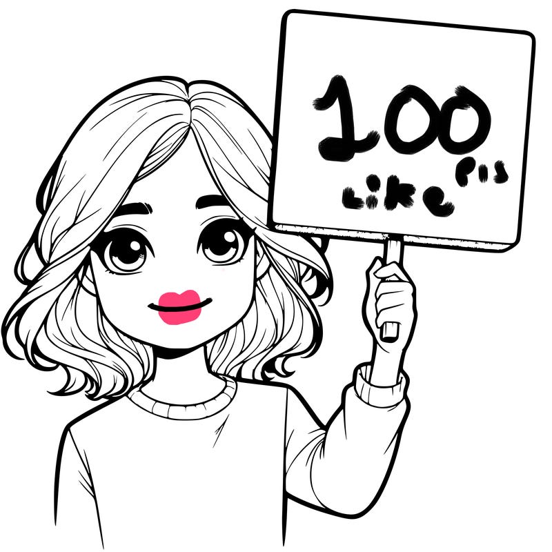 realistic girl holding up a sign