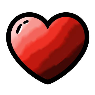 a blank heart