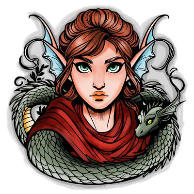 realistic mythical woman creature