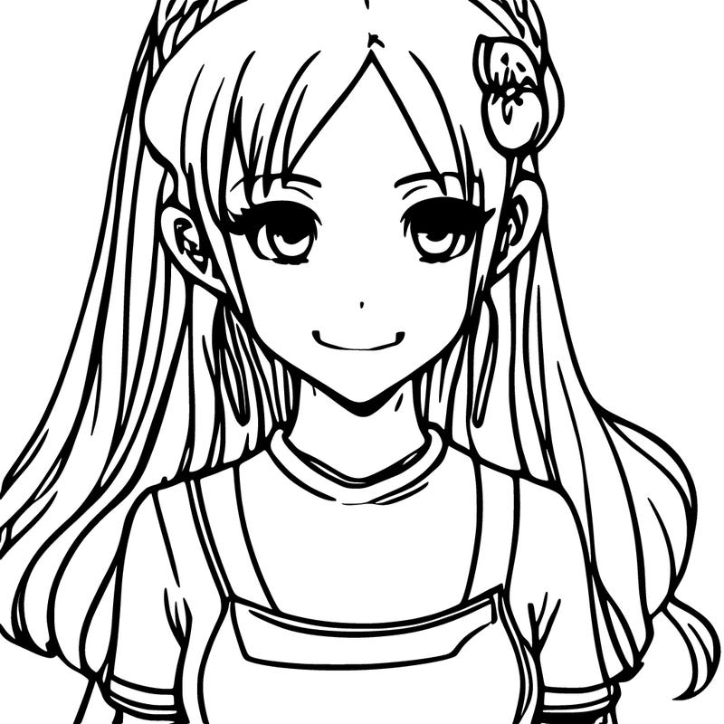 anime girl happy