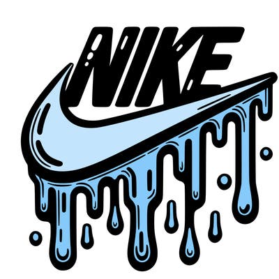 dripping nike logo
