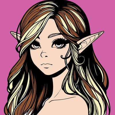 elf girl realistic dark fantasy