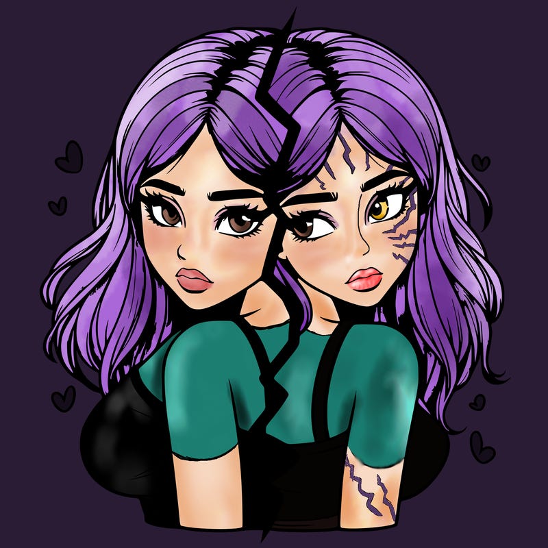 realistic girl split