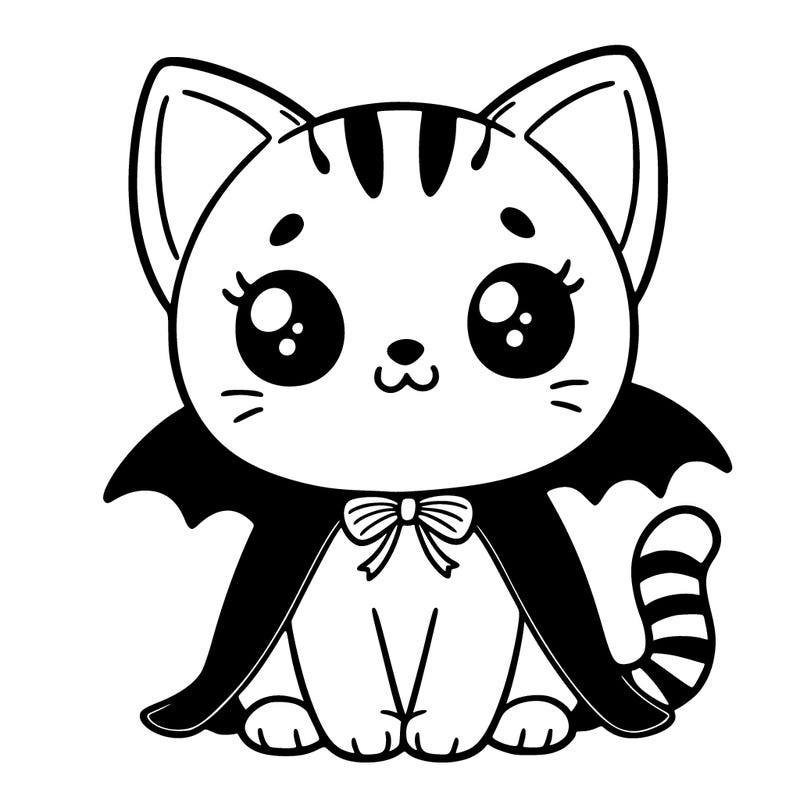 a cute halloween cat