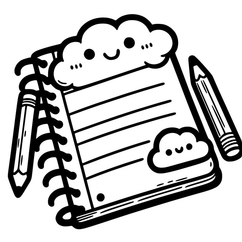 blank lined notebook