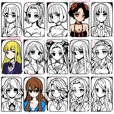 girls that look diffrent anime