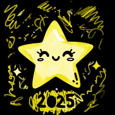 happy new year 2025 star wish