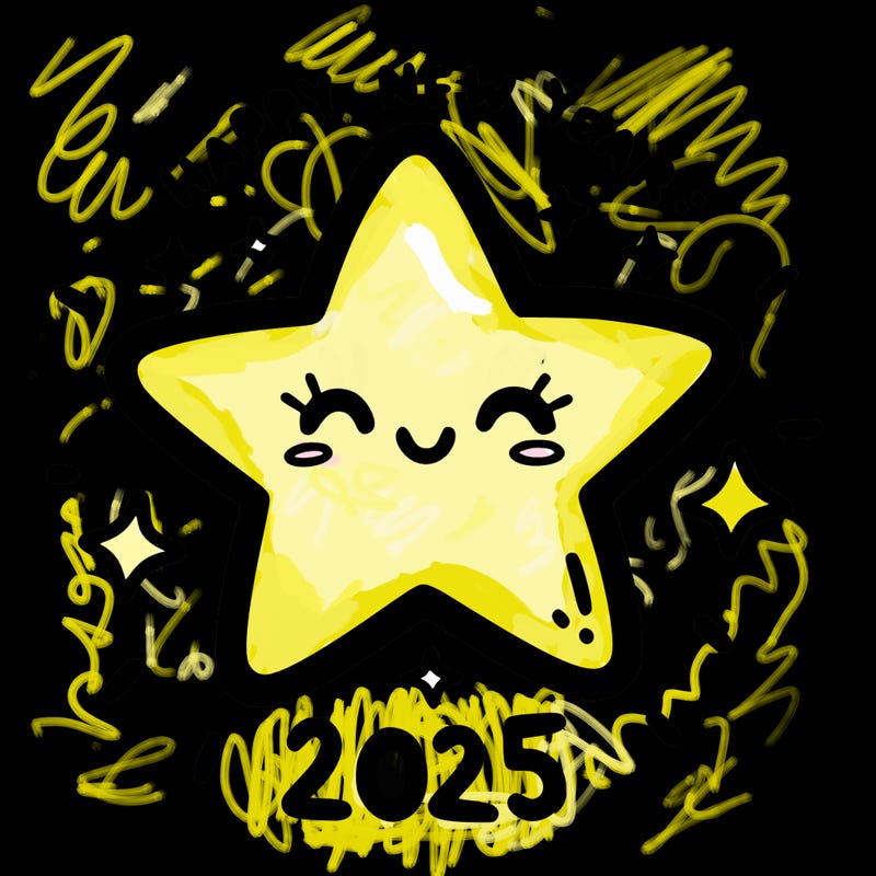 happy new year 2025 star wish