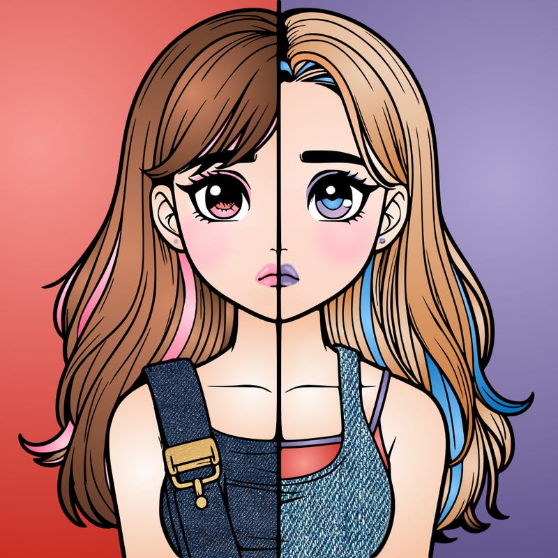 realistic girl split