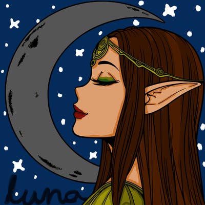 a realistic moon elf