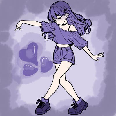 realistic girl danceing