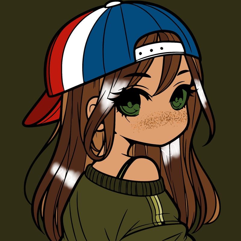 girl with a backward hat on