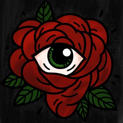 rose with a eye