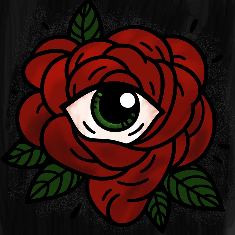 rose with a eye