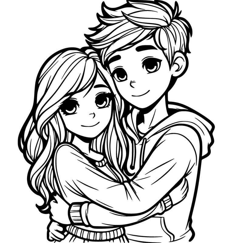 boyfriend and girlfriend hugging