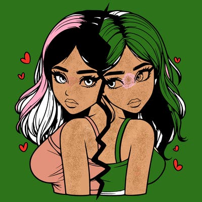 realistic girl split