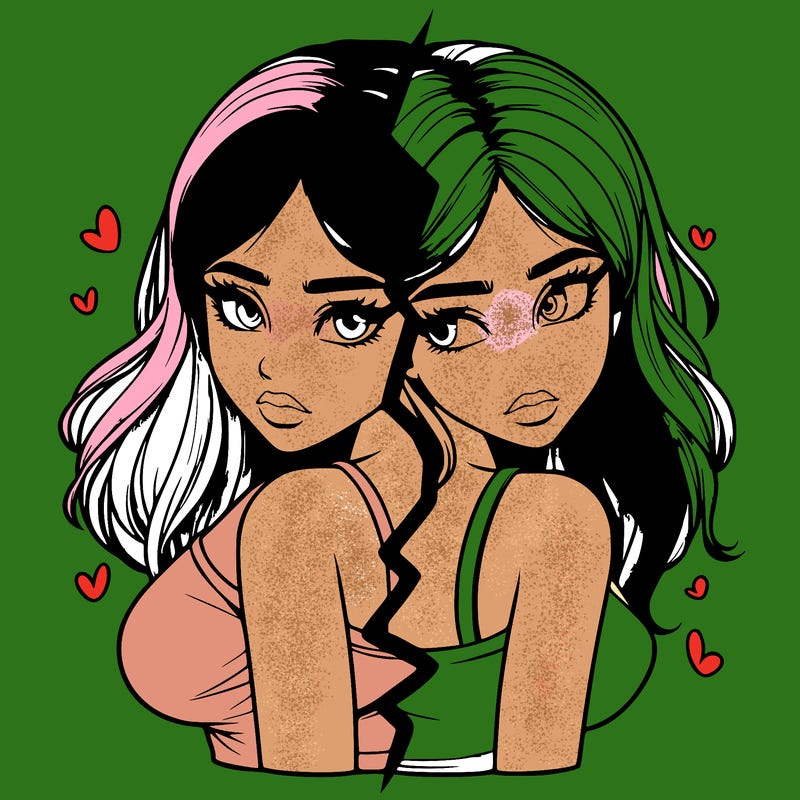 realistic girl split