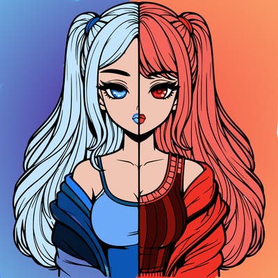 realistic girl split