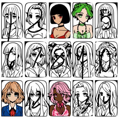 girls that look diffrent anime