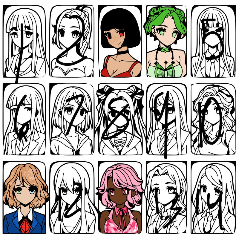 girls that look diffrent anime