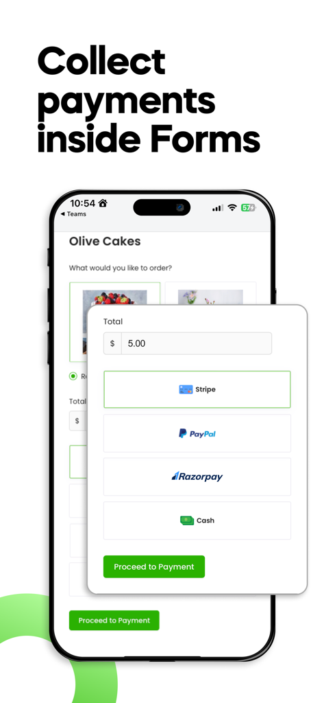 WhatsForm – Forms for WhatsApp - WhatsApp order form with integrated payment options including Stripe and PayPal