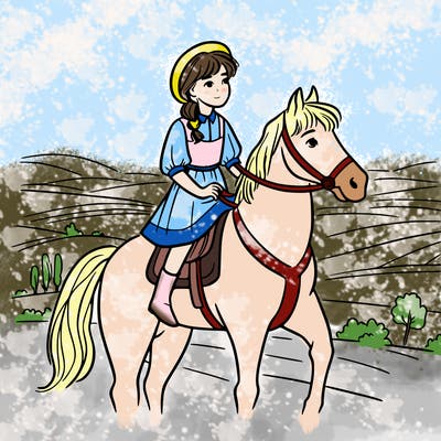 girl riding a horse