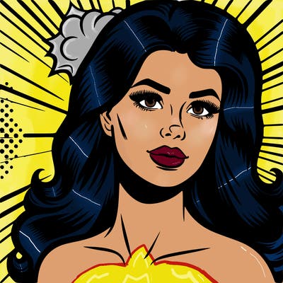 pop art style woman