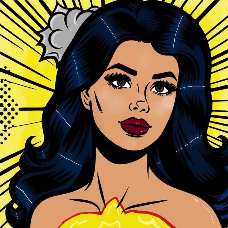 pop art style woman