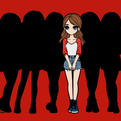 a group of girls realistic