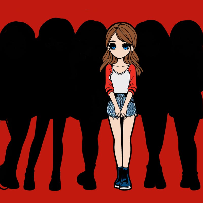 a group of girls realistic